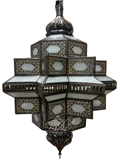 Large Lantern with White Glass