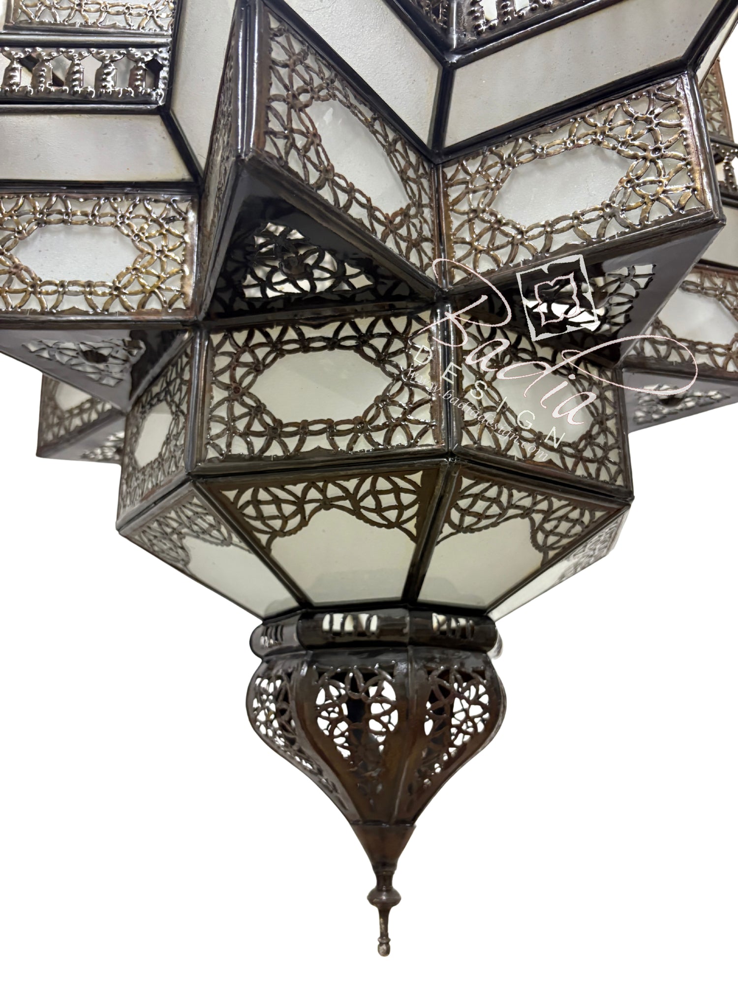 Large Lantern with White Glass