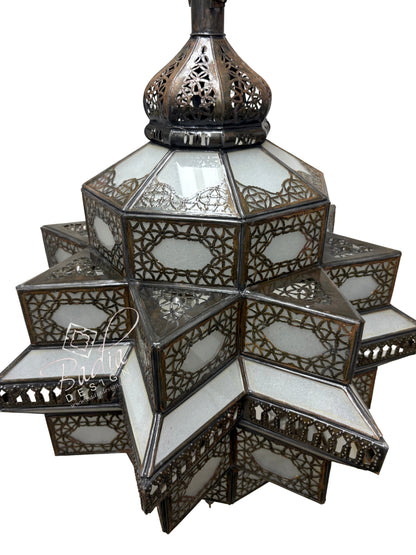 Large Lantern with White Glass