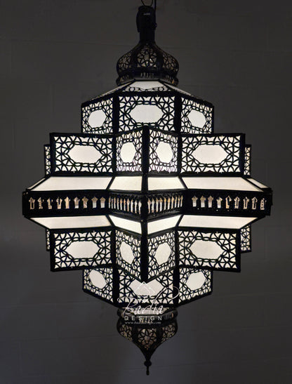 Large Lantern with White Glass