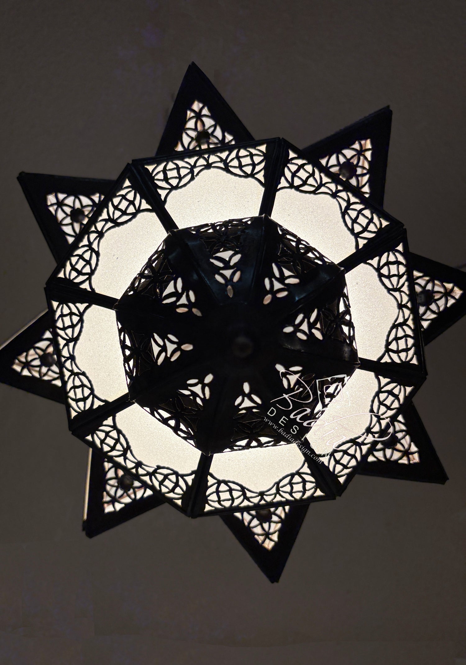 Large Lantern with White Glass