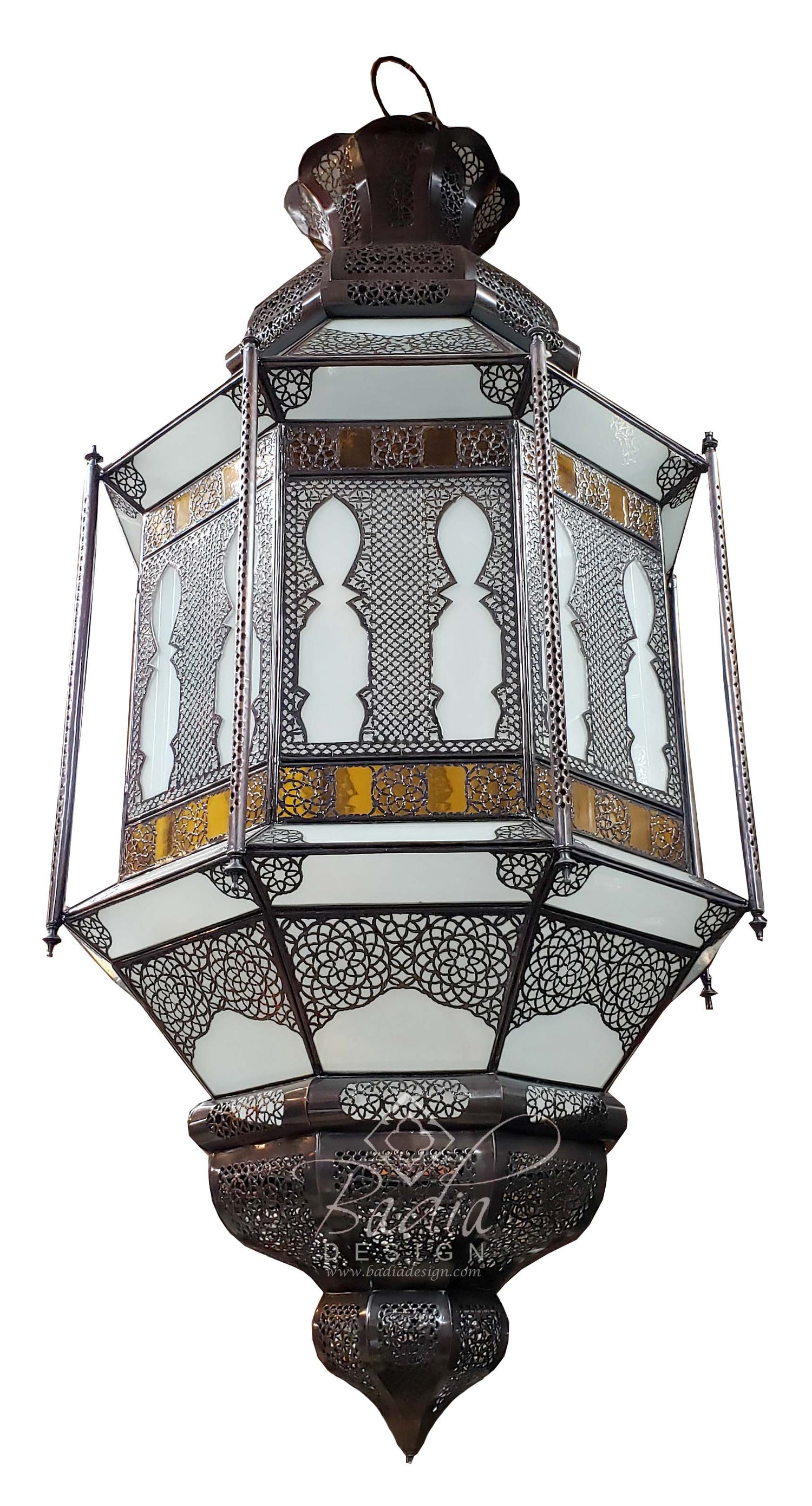 Large Multi-Color Glass Chandelier