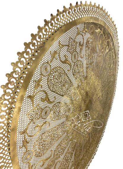 Large Intricately Designed Brass Wall Sconce