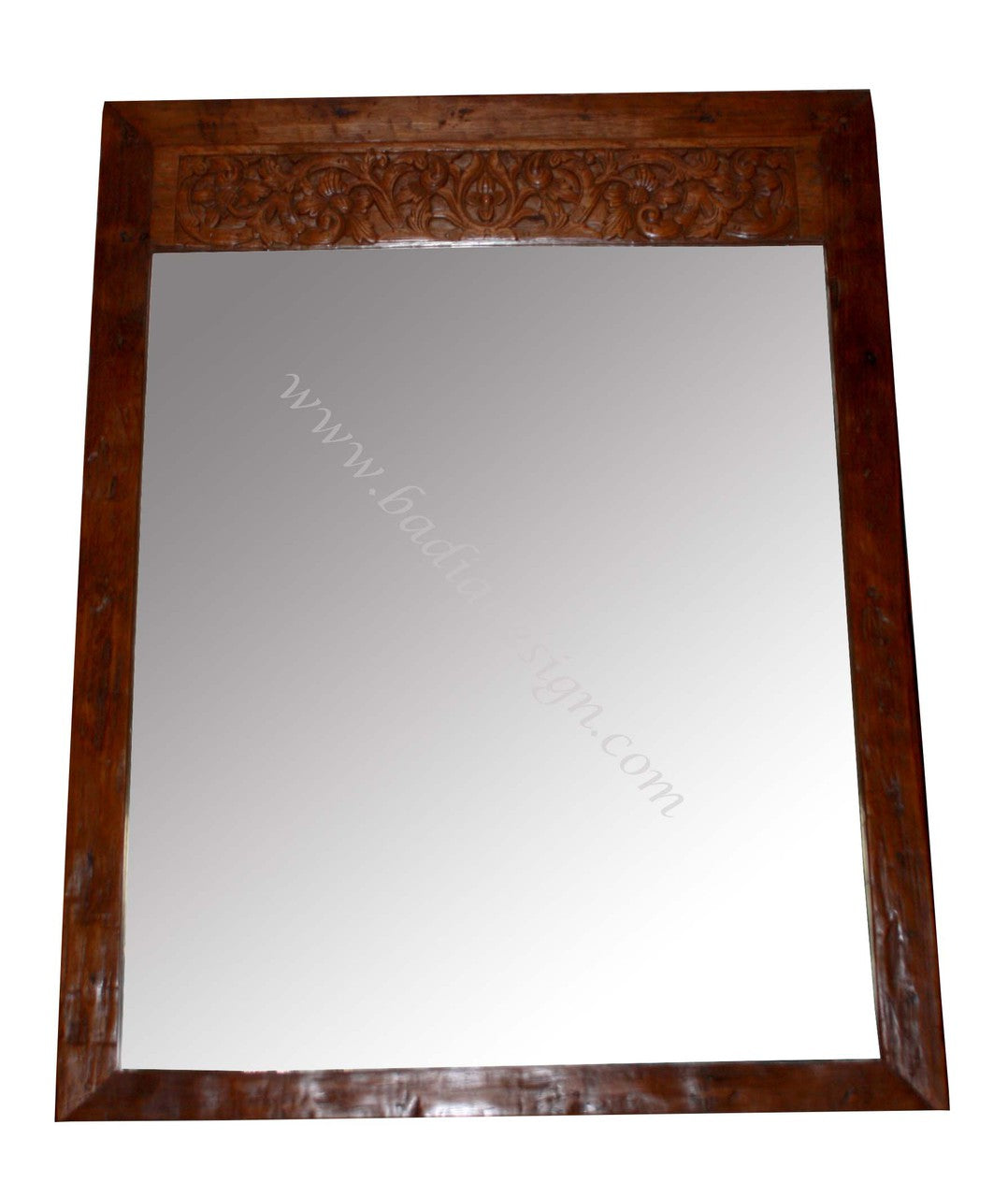 Large Hand Carved Wooden Mirror