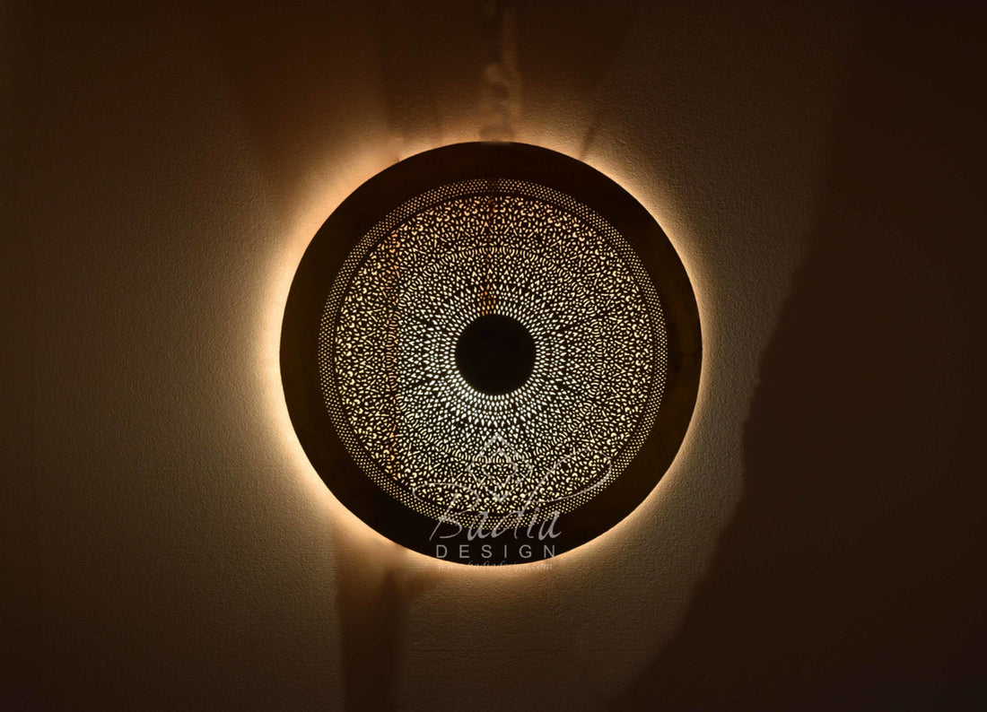 Intricately Designed Brass Wall Sconce