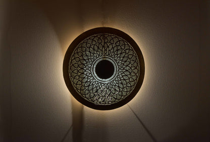 Flush Mounted Brass Wall Sconce