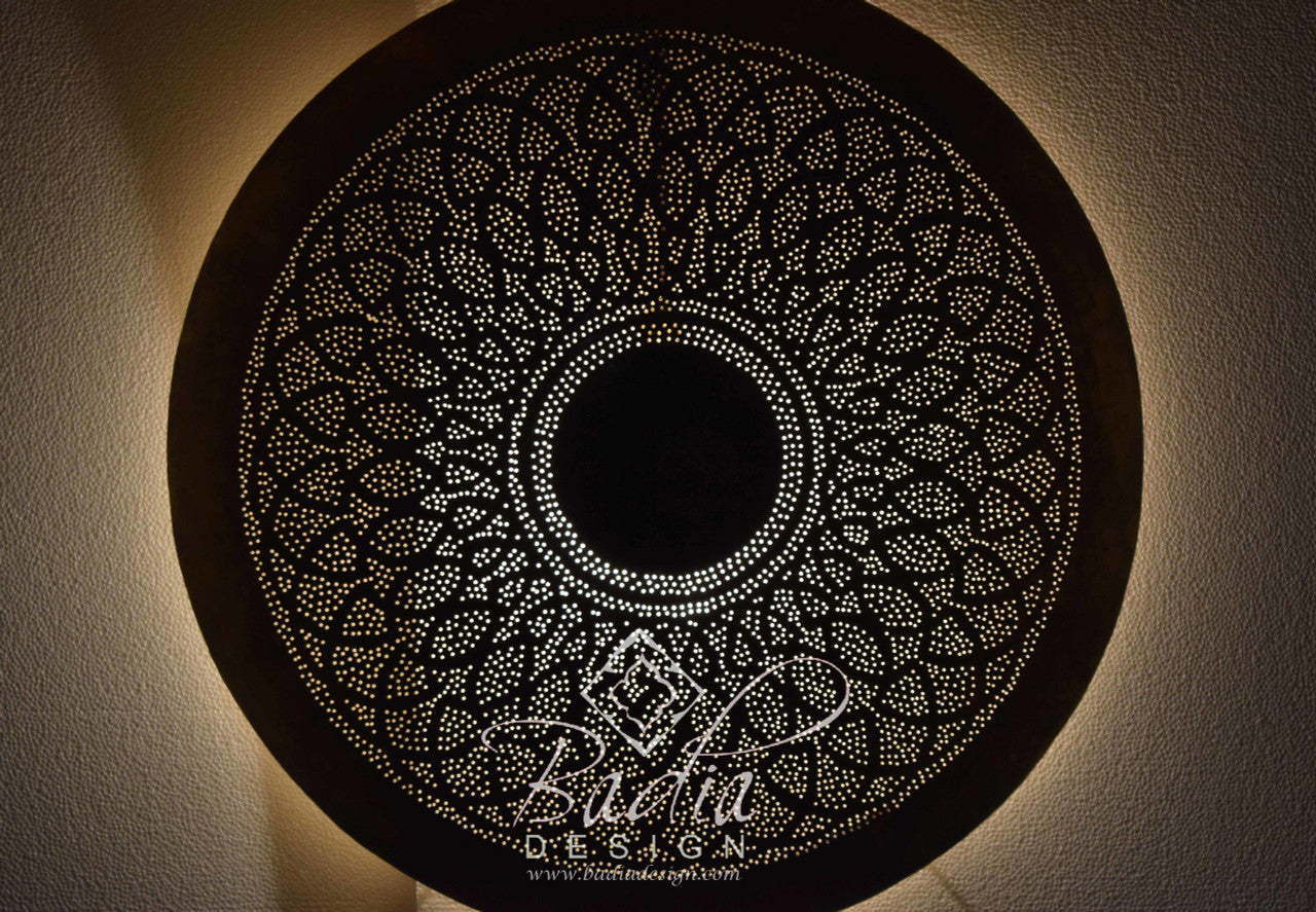 Flush Mounted Brass Wall Sconce