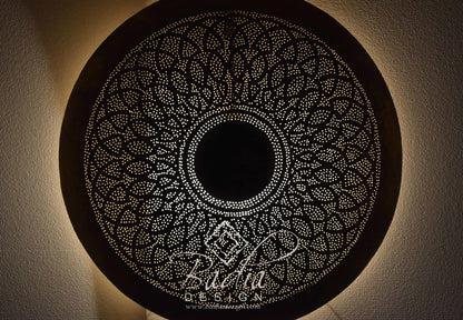 Flush Mounted Brass Wall Sconce