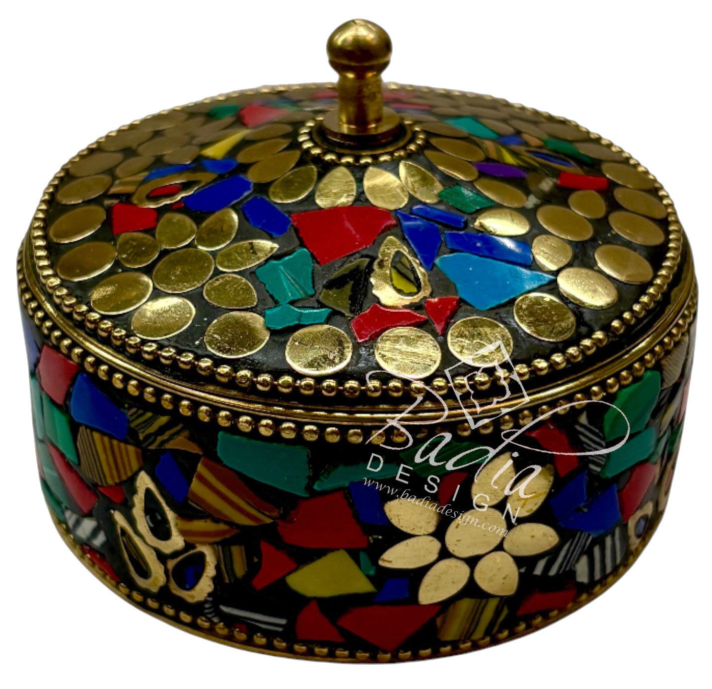 Round Storage Container with Multi-Color Design