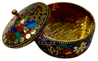 Round Storage Container with Multi-Color Design