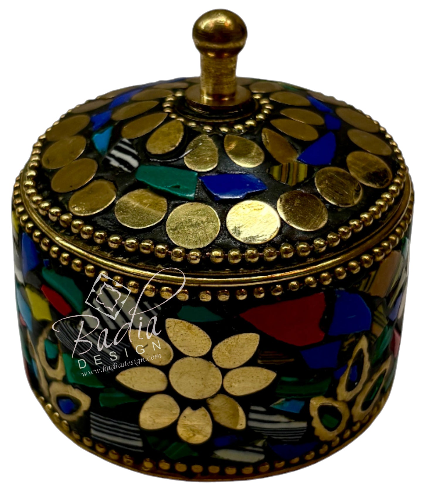 Round Storage Container with Multi-Color Design