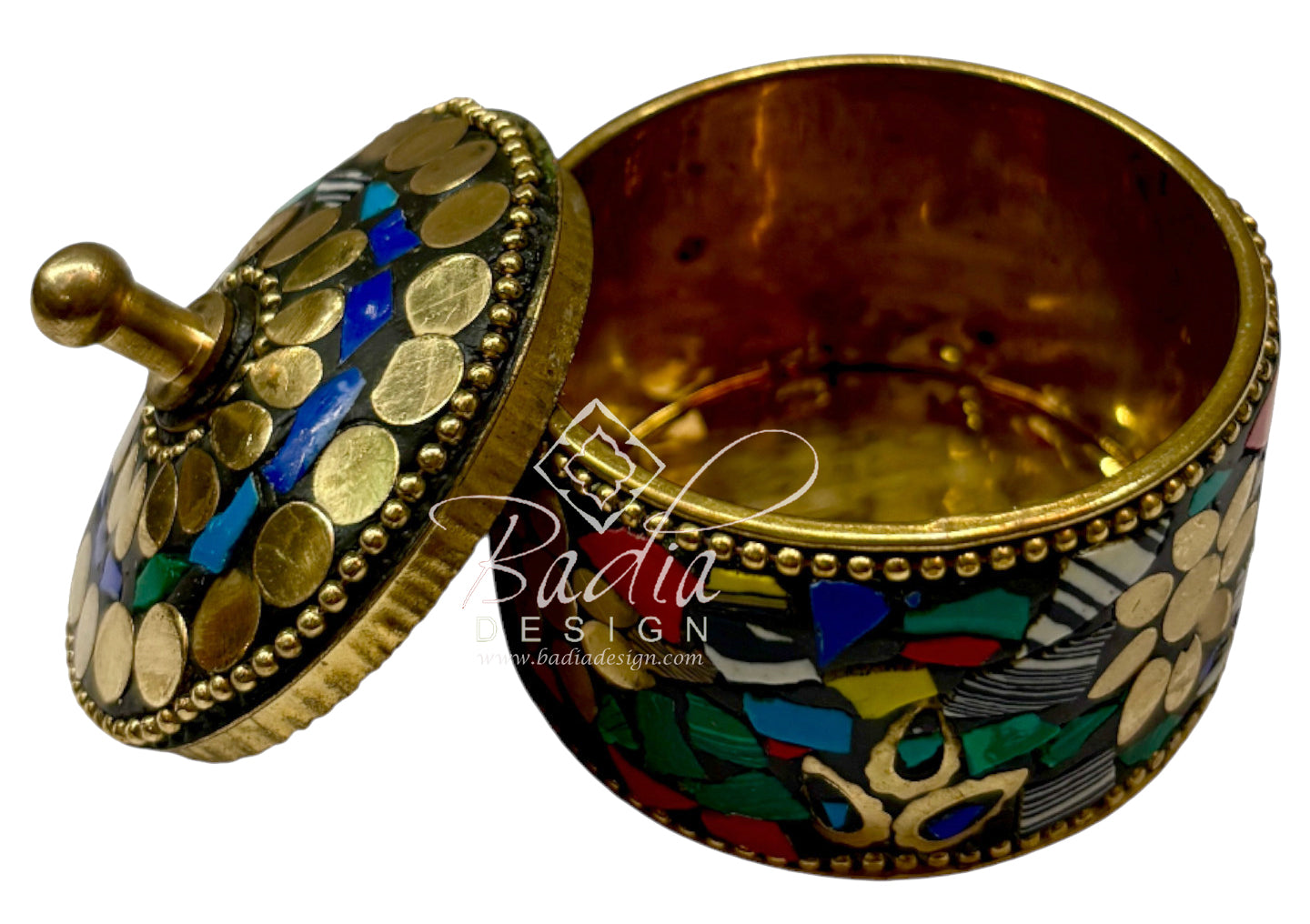 Round Storage Container with Multi-Color Design