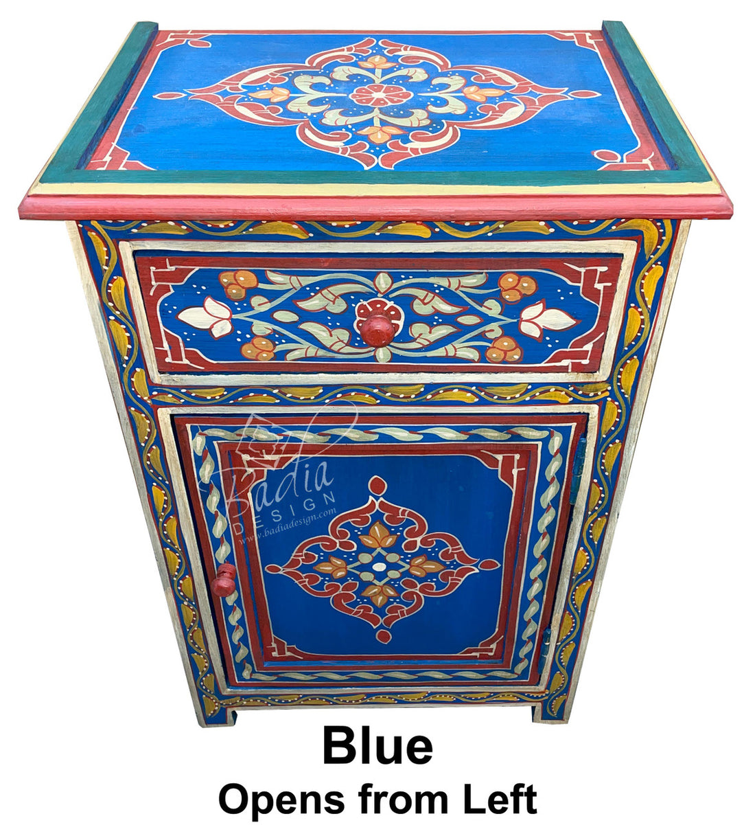 Hand Painted Multi-Color Nightstand