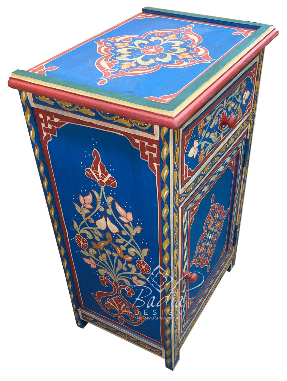Hand Painted Multi-Color Nightstand