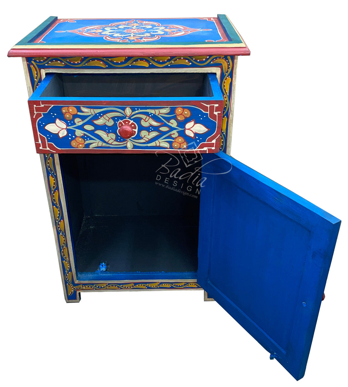 Hand Painted Multi-Color Nightstand