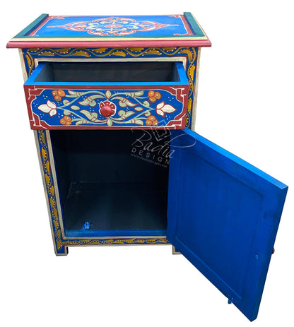 Hand Painted Multi-Color Nightstand