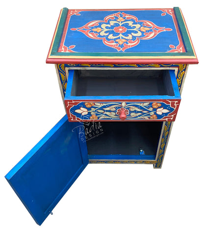 Hand Painted Multi-Color Nightstand