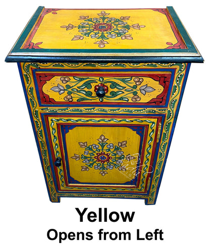 Hand Painted Multi-Color Nightstand