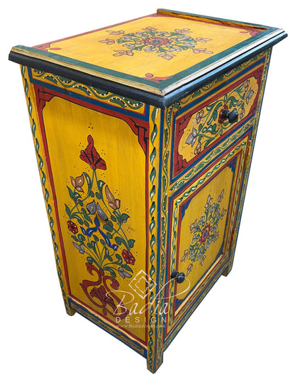 Hand Painted Multi-Color Nightstand