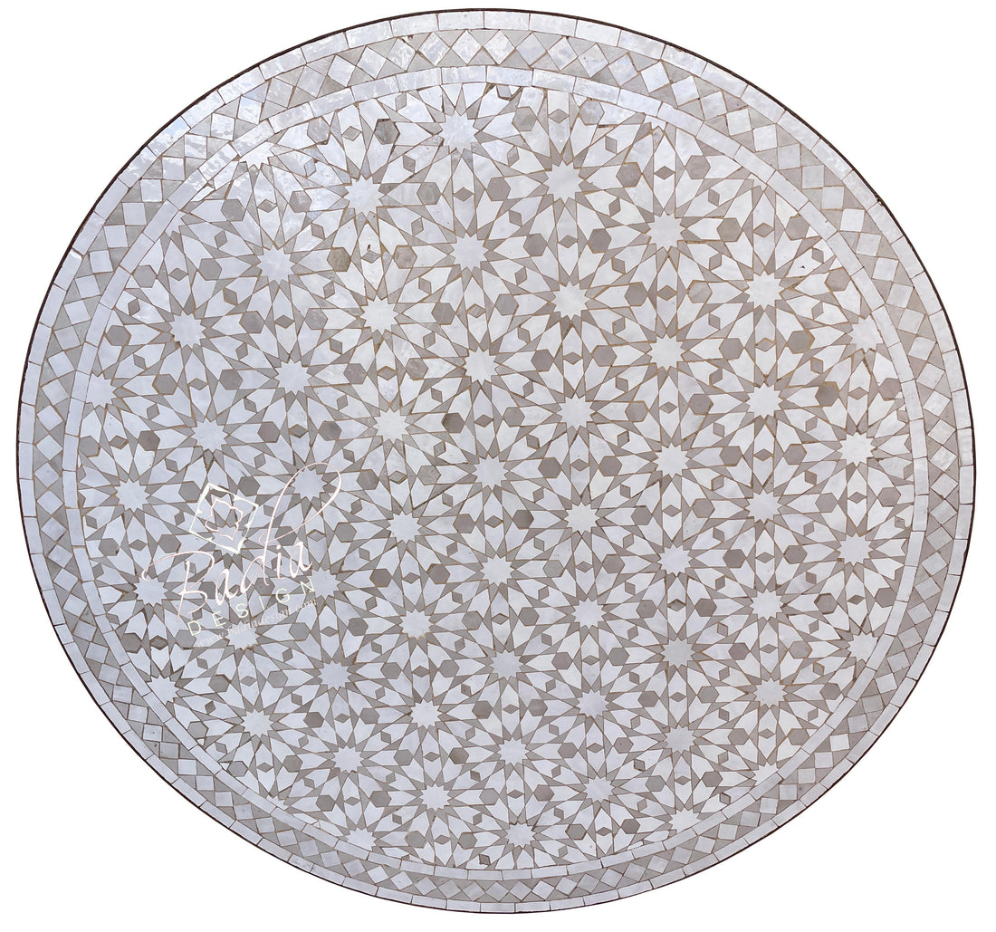 48" Moroccan Mosaic Tile Table Top