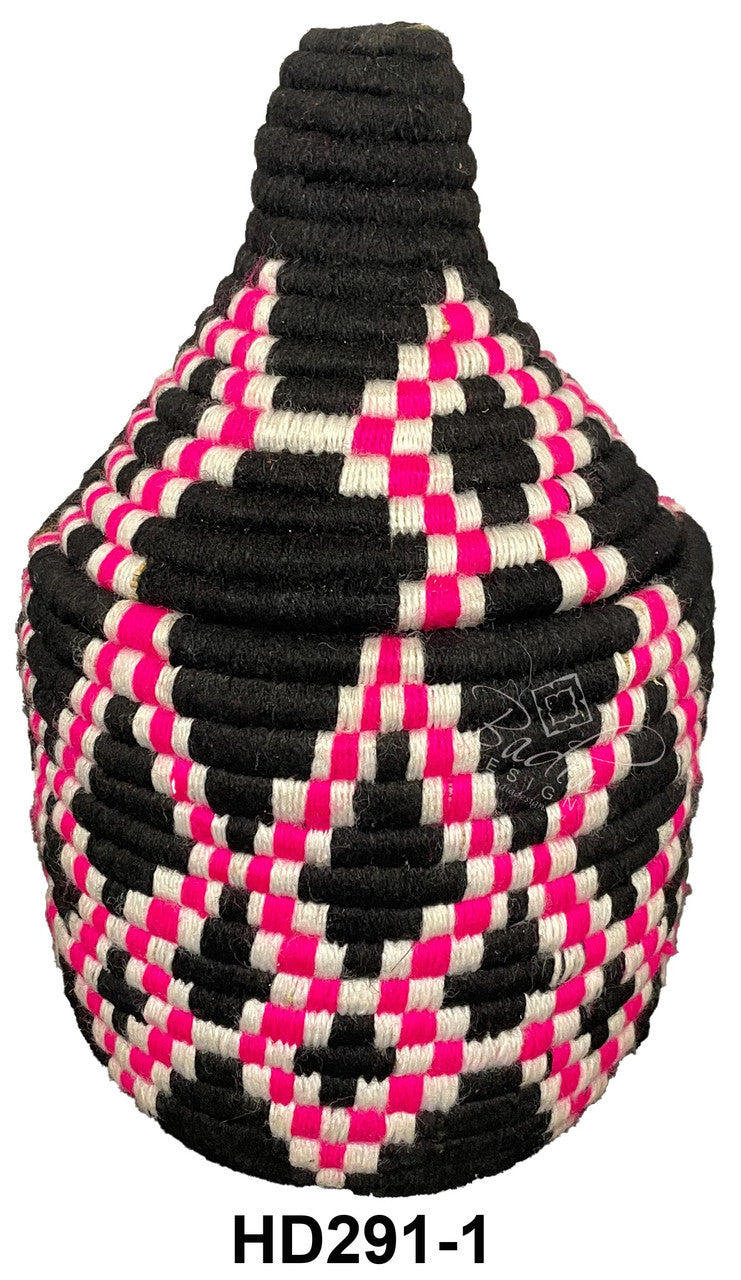Handwoven Berber Baskets with Bright Vivid Colors