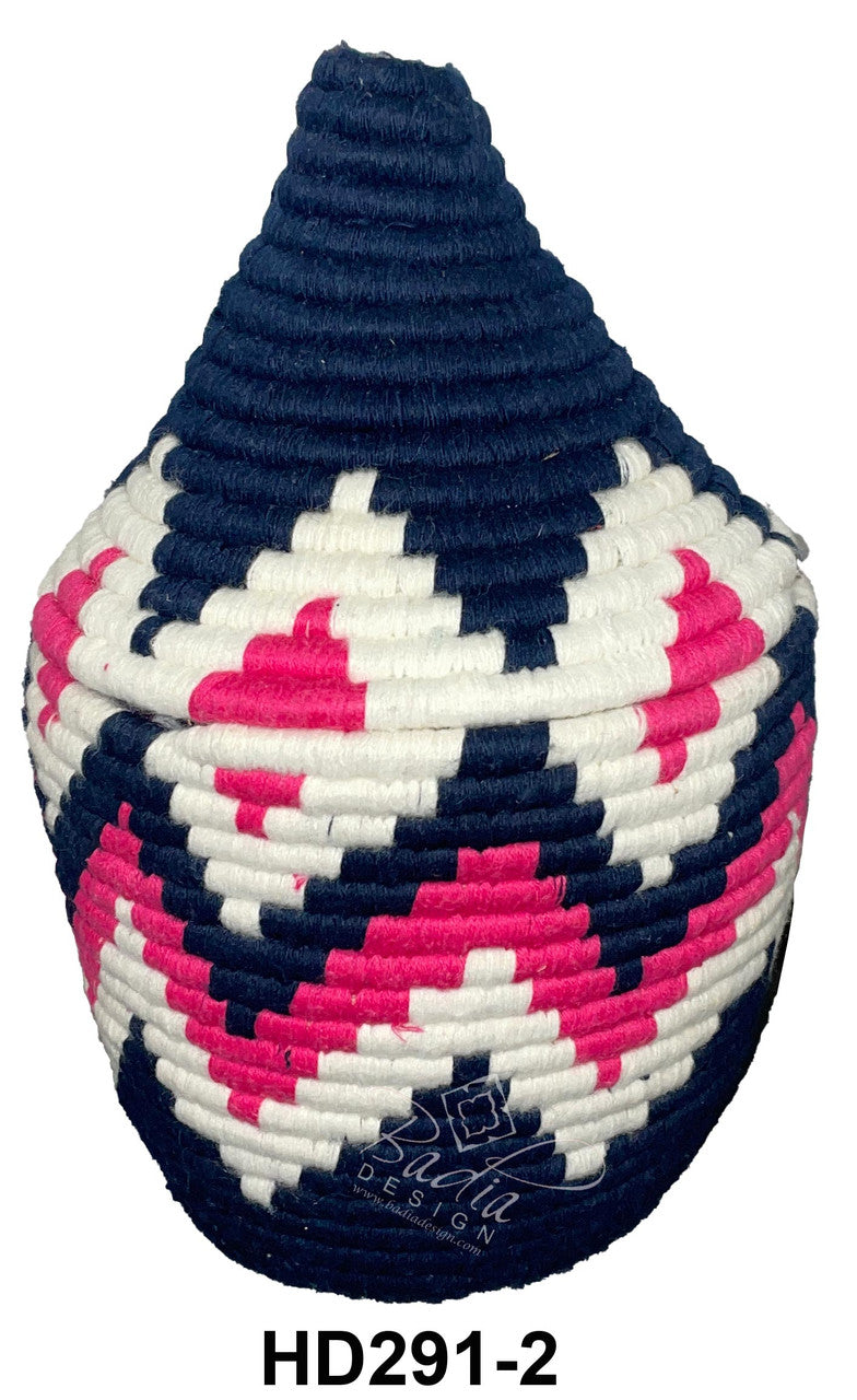 Handwoven Berber Baskets with Bright Vivid Colors