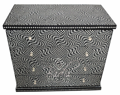 Black and White Resin Inlay Dresser