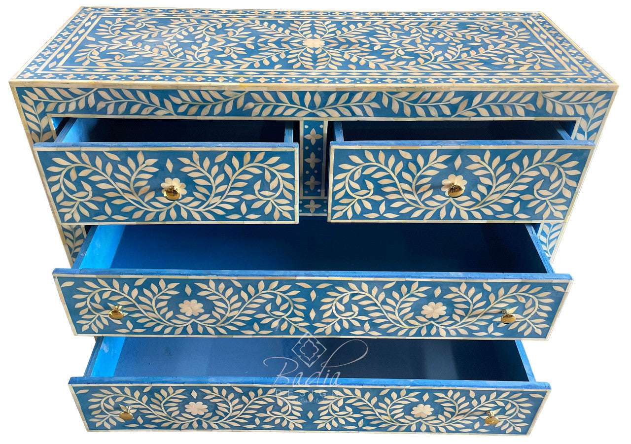 Blue and White Camel Bone Dresser