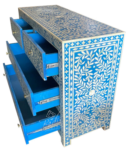 Blue and White Camel Bone Dresser
