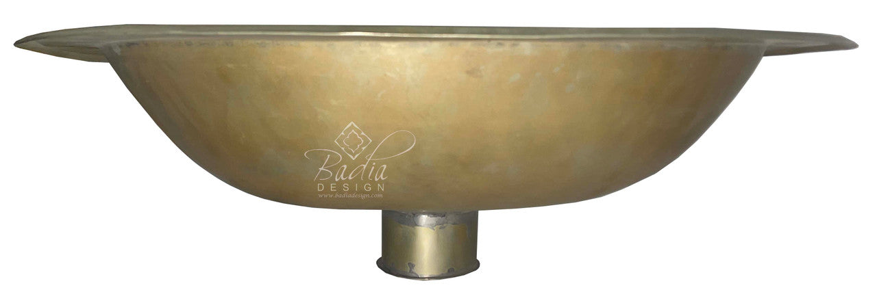 Oval Shaped Brass and Silver Sinks