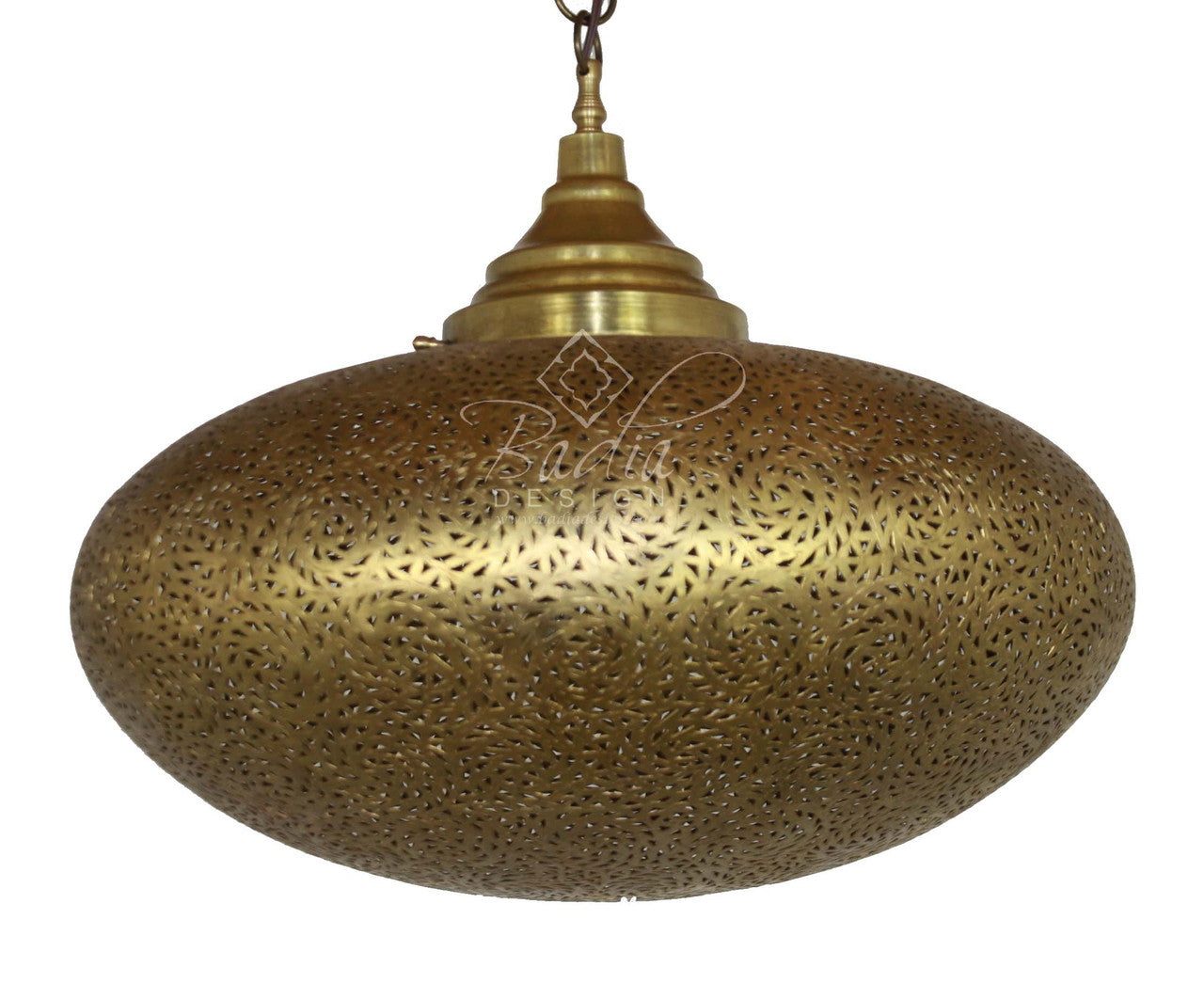 Hand Punched Brass Ceiling Light