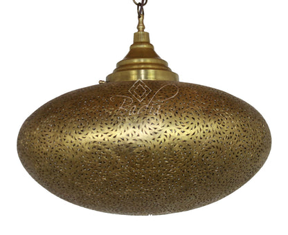 Hand Punched Brass Ceiling Light