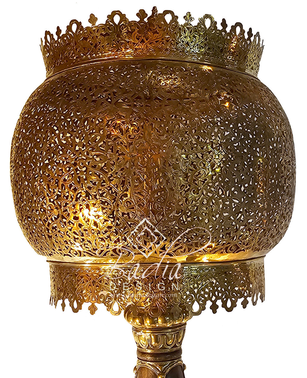 Intricately Designed Brass Floor Lantern