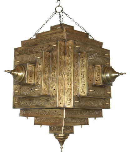 Brass Layered Square Shaped Lantern