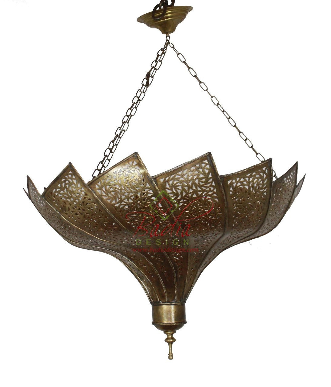 Moroccan Brass Swirl Lamp