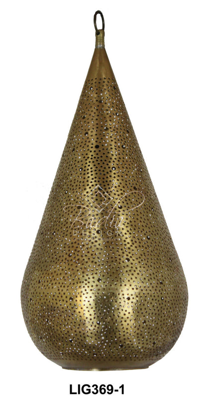 Brass Teardrop Shaped Lantern
