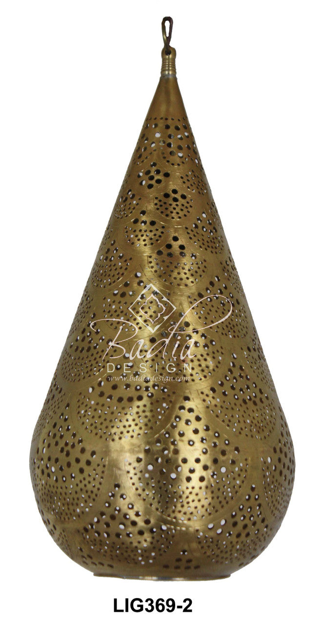 Brass Teardrop Shaped Lantern