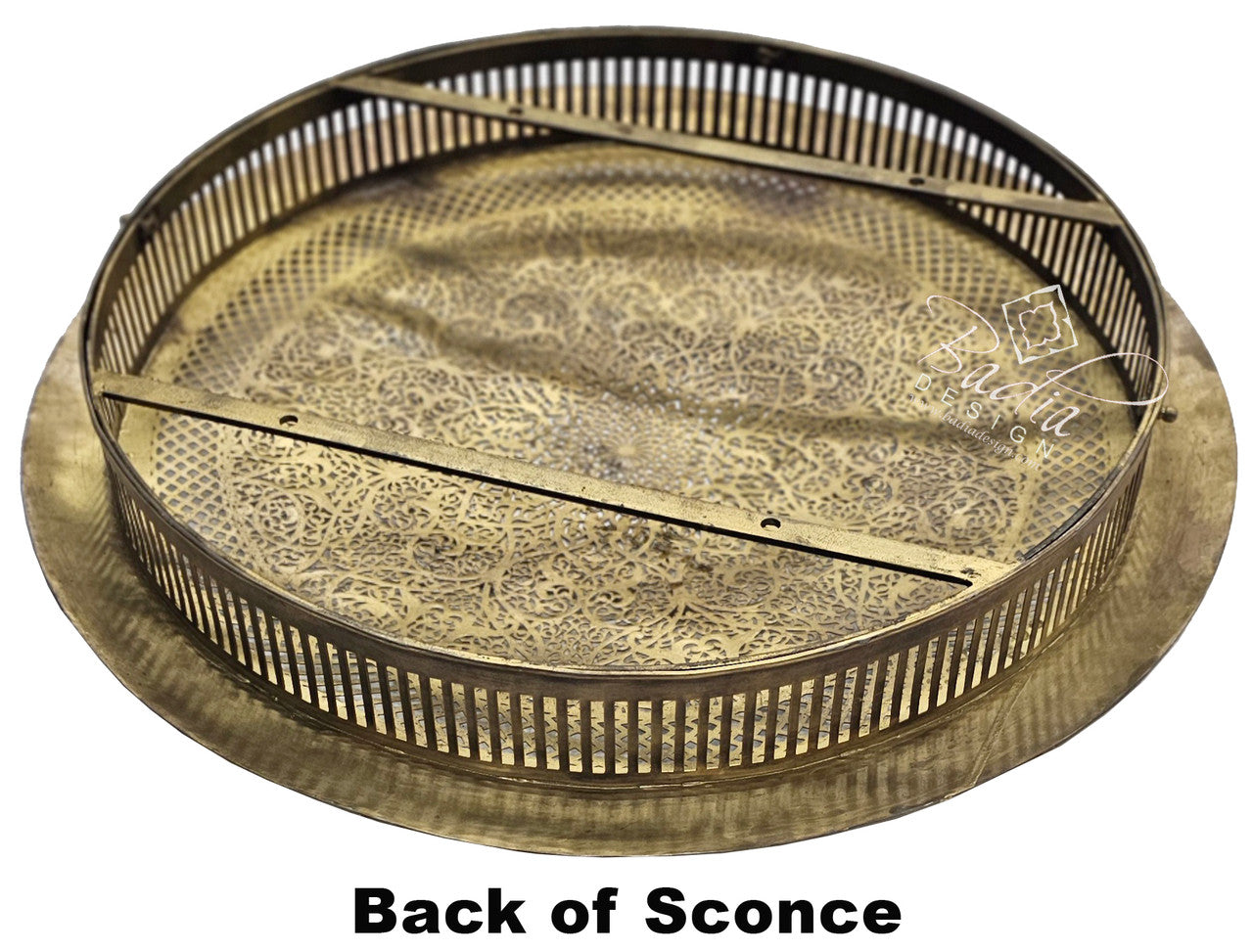 Intricately Designed Brass Wall Sconce