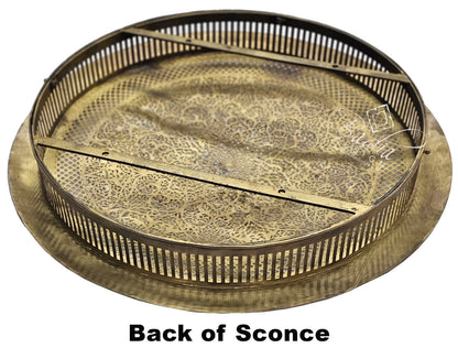 Intricately Designed Brass Wall Sconce