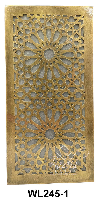 Rectangular Shaped Brass Wall Sconce