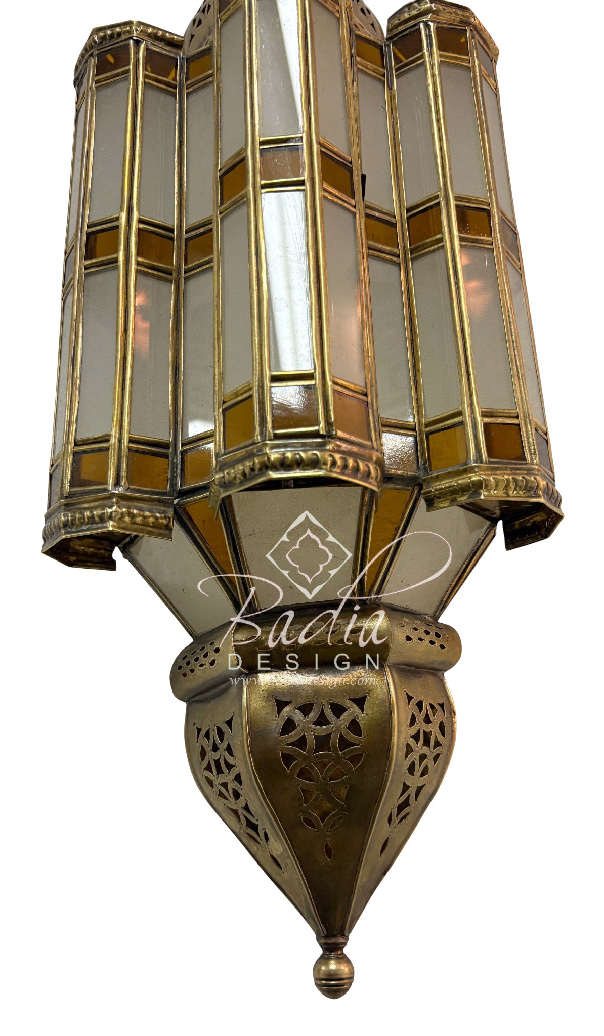Decorative wall light fixture with intricate design and &