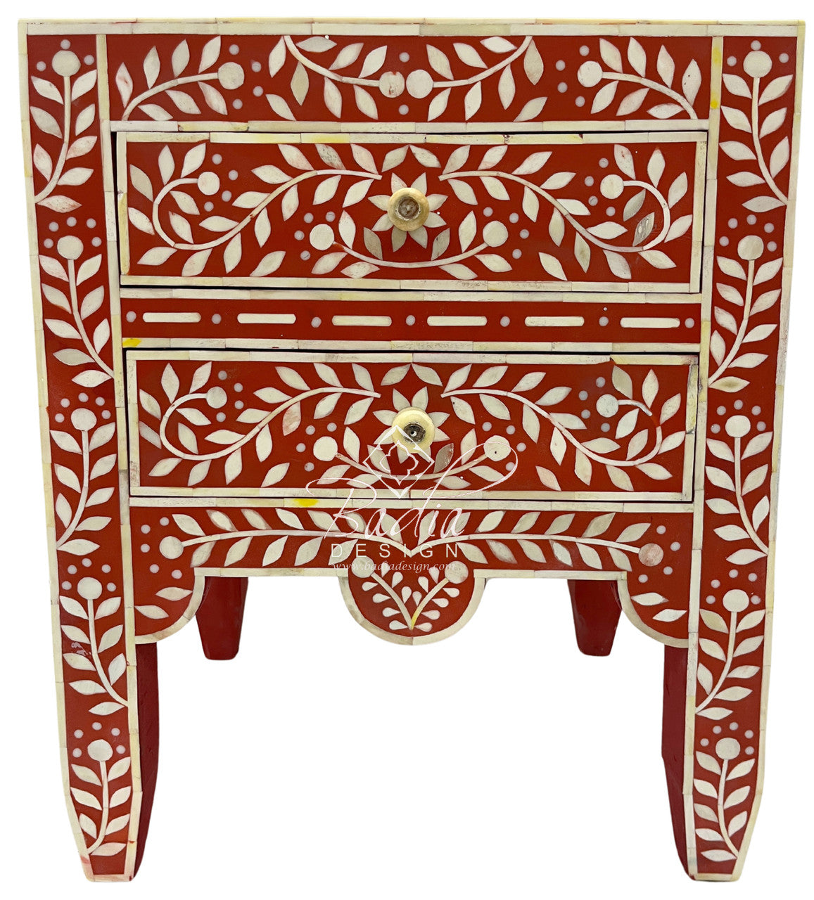 Handcrafted Moroccan Camel Bone Nightstand