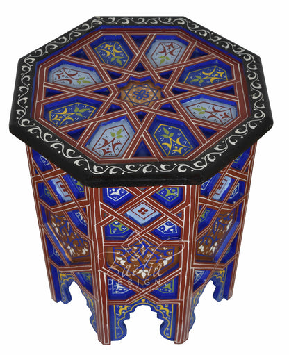 Carved Wood Hand Painted Table