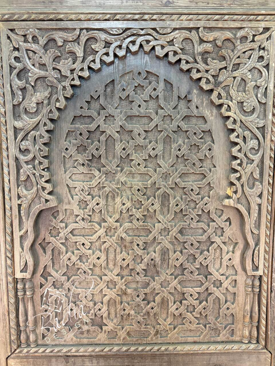 Moroccan Hand Carved Cedar Door