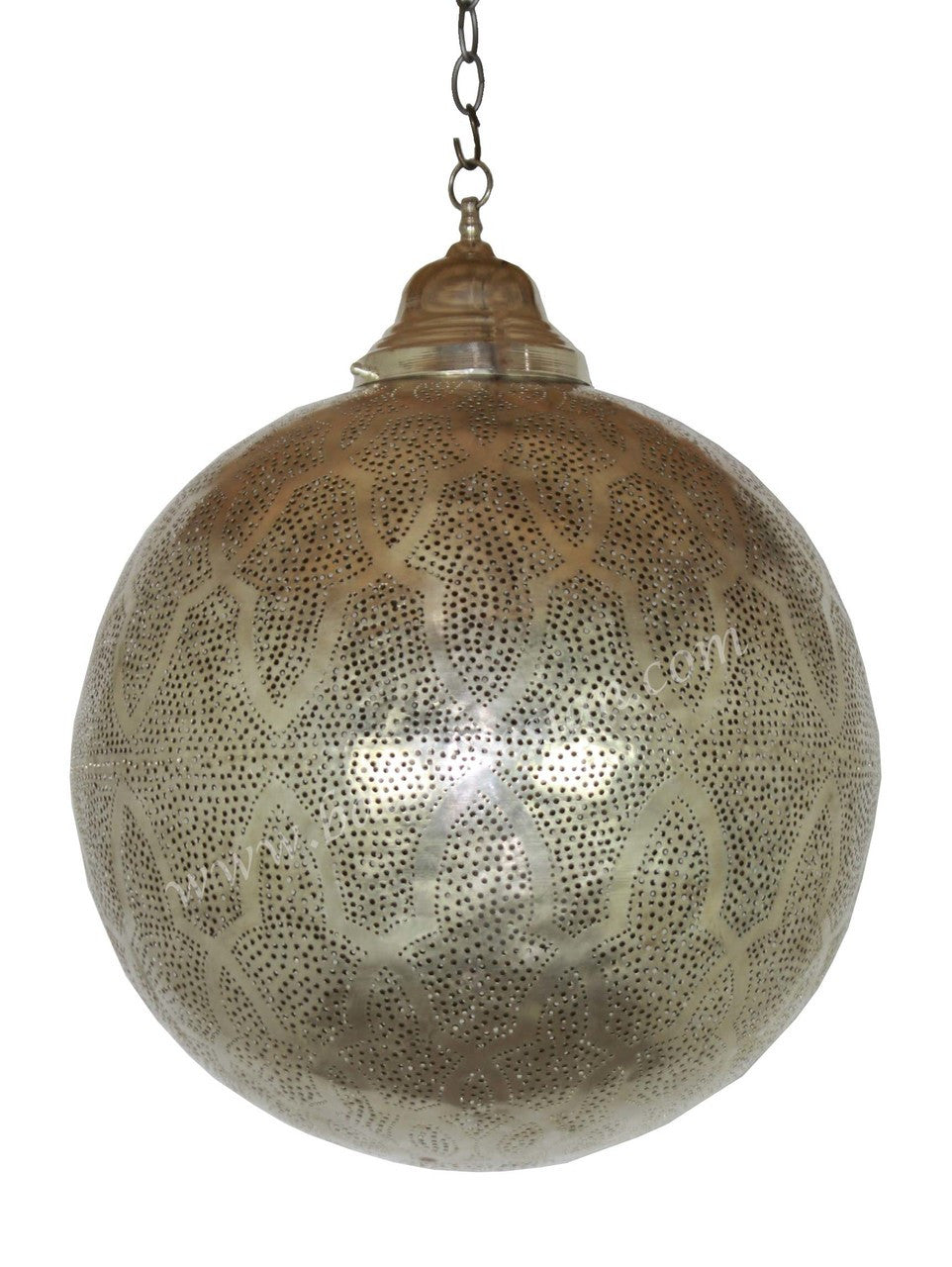 Round Silver Ceiling Light Fixture