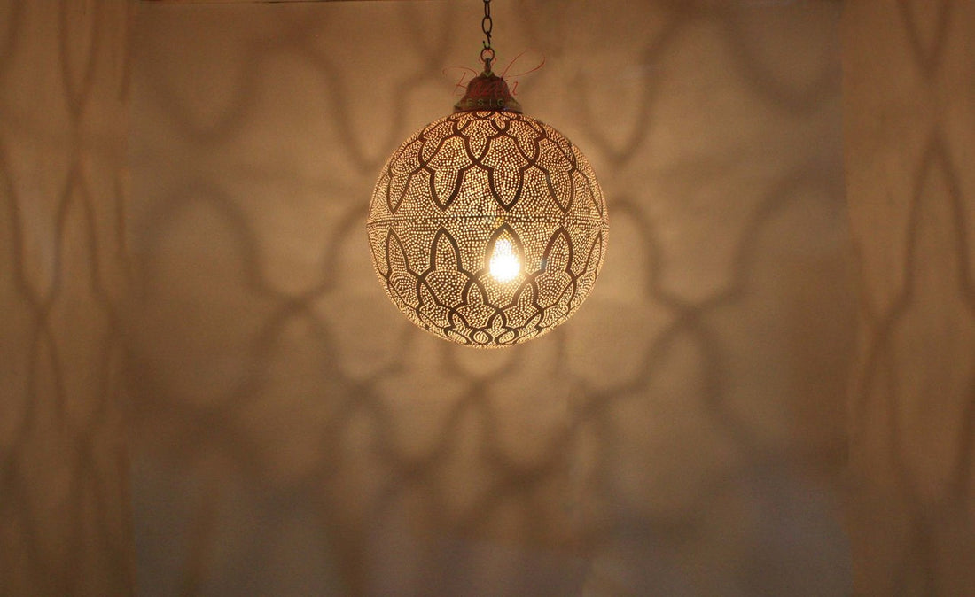 Round Silver Ceiling Light Fixture