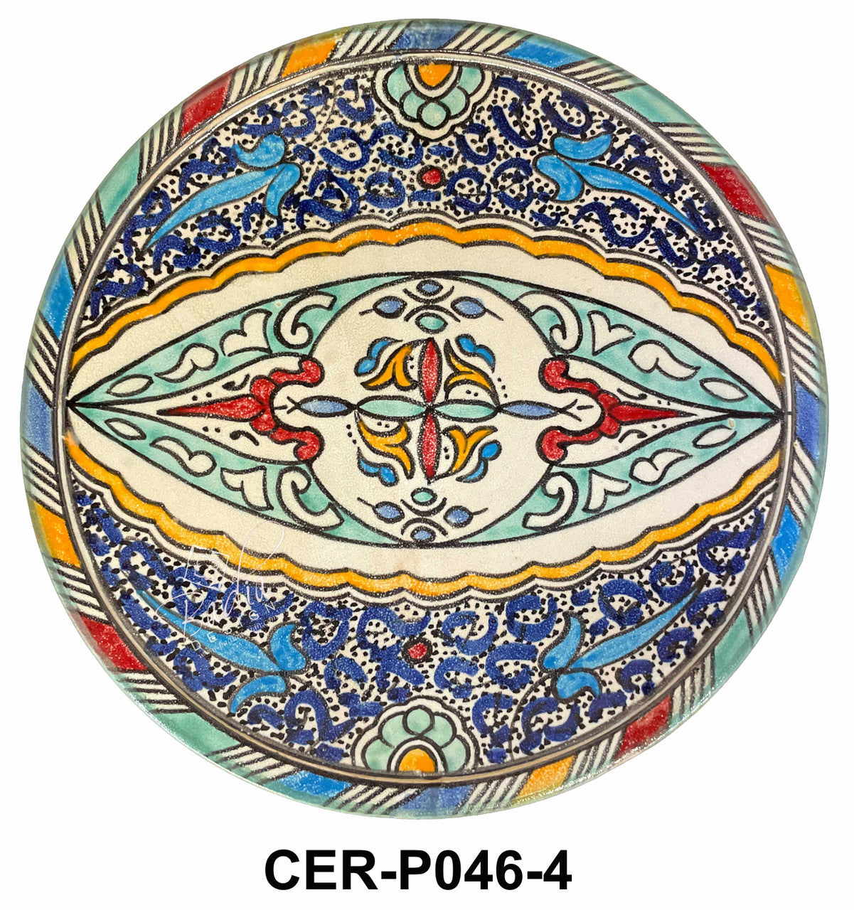 Hand Painted Multi-Color Ceramic Plates