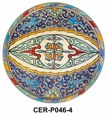 Hand Painted Multi-Color Ceramic Plates