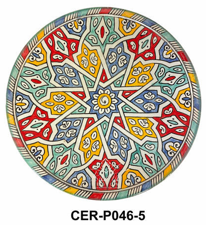 Hand Painted Multi-Color Ceramic Plates