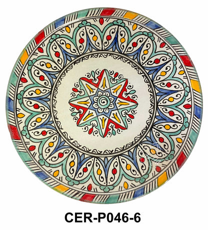 Hand Painted Multi-Color Ceramic Plates